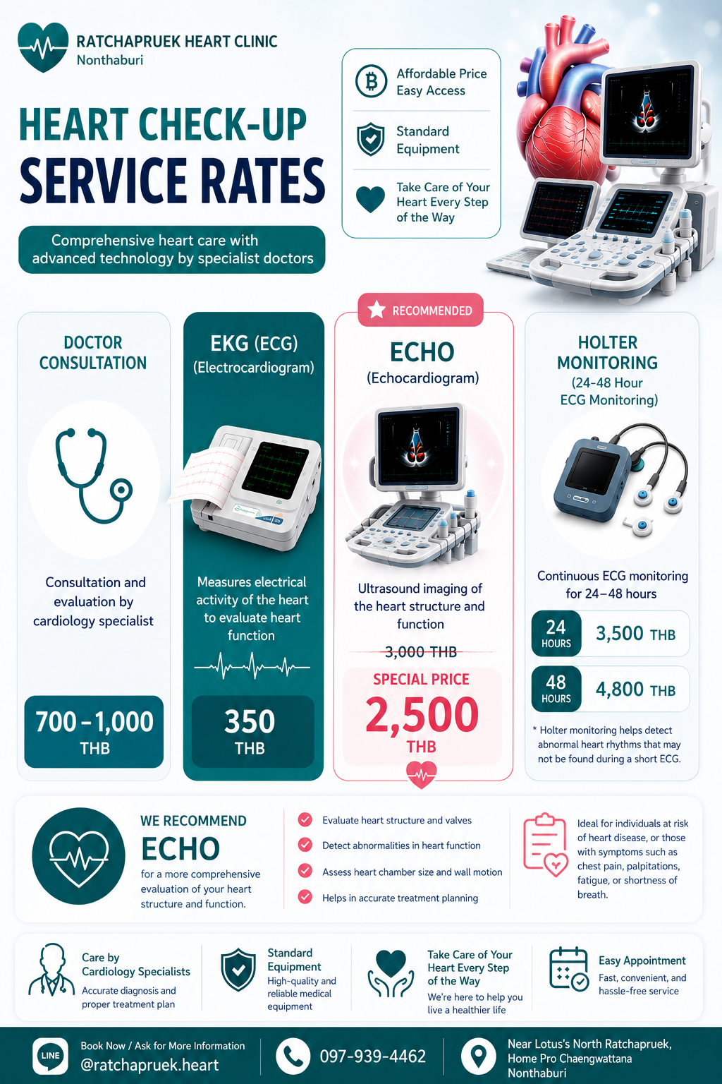 Cardiology services in Nonthaburi